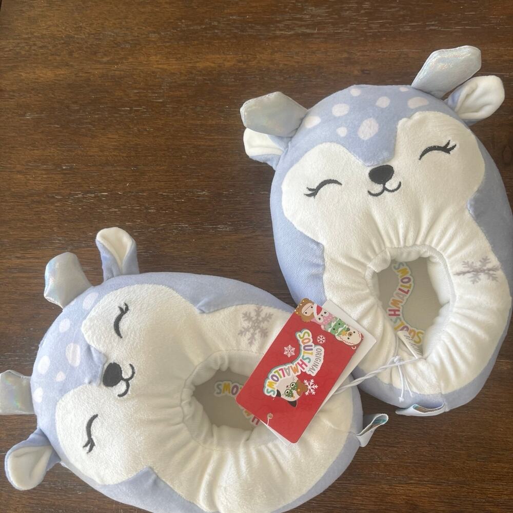 Squishmallows Christmas deer slippers size 13/1 nwt
